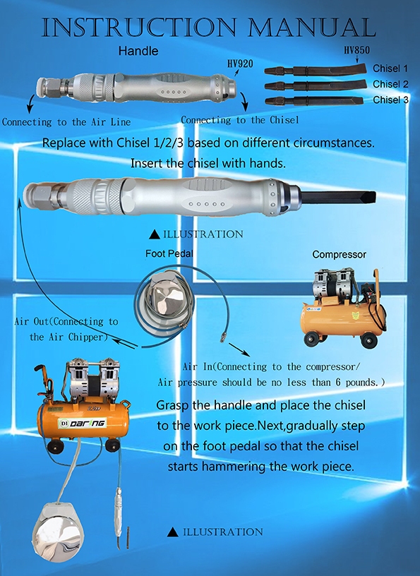 Air chipper instruction